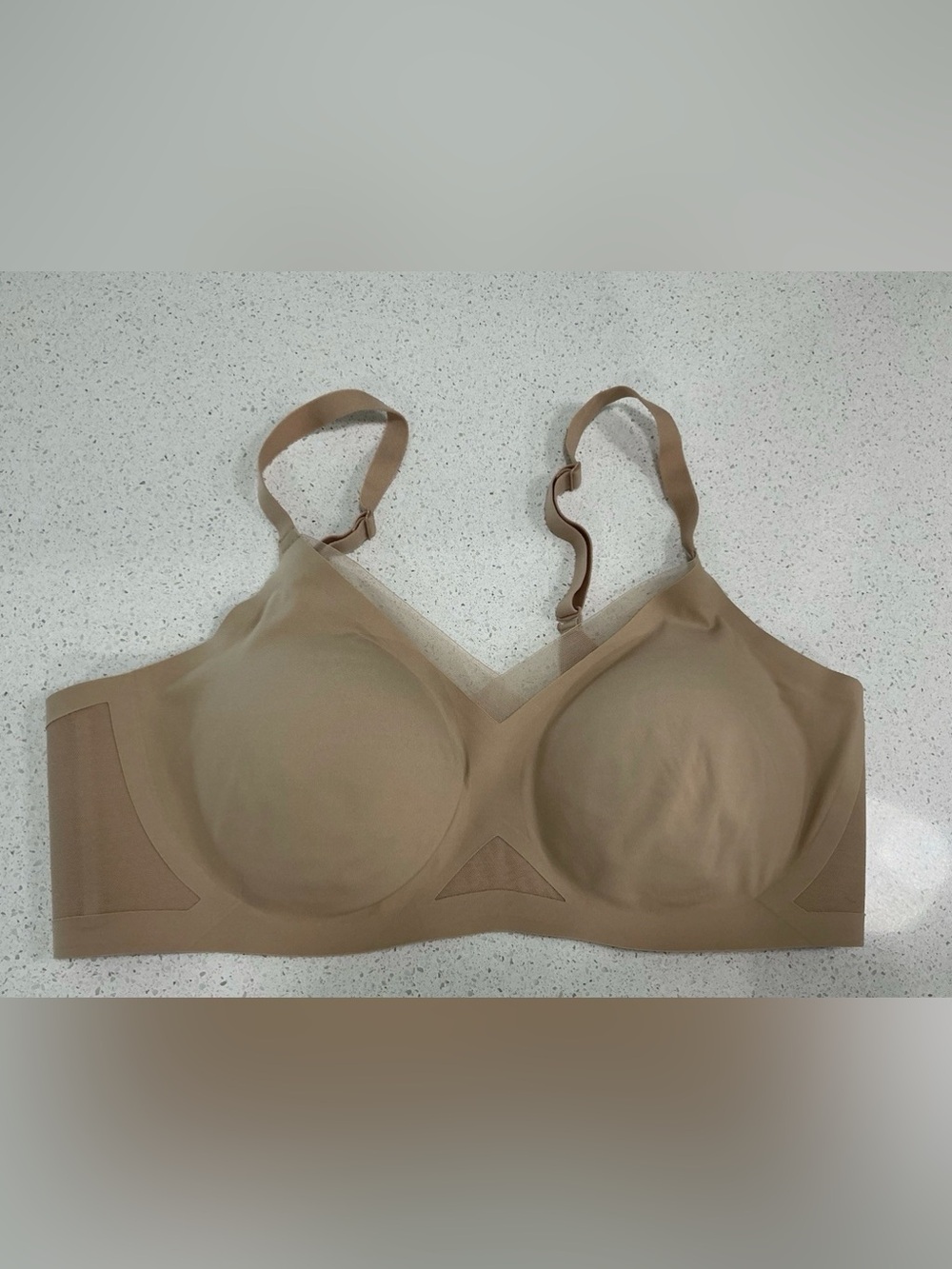 Honeylove Crossover Bra Sand Nude/Beige Size Large Style # LWBR0302